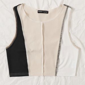 SHEIN colorblock crop top